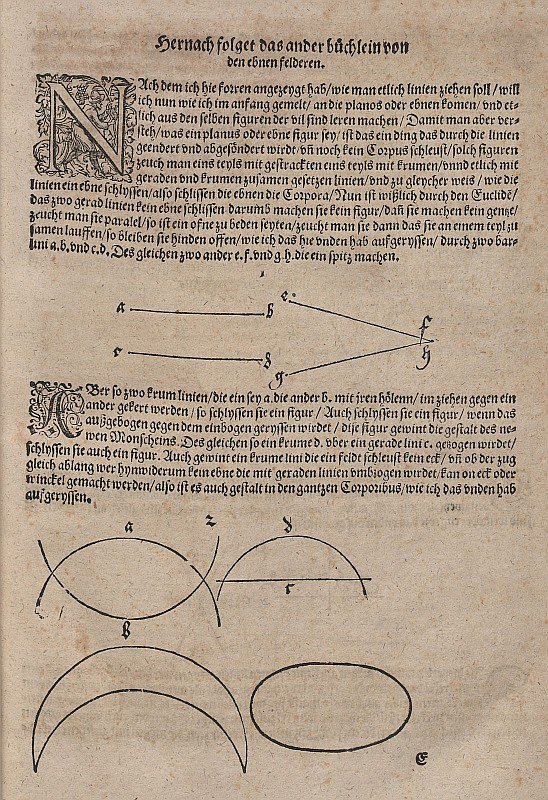 Geometri og linje og vinkel og areal av Albrecht Dürer