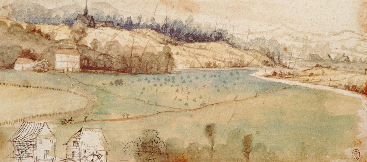 Landskap (wc og penn og blekk på papir) av Albrecht Dürer