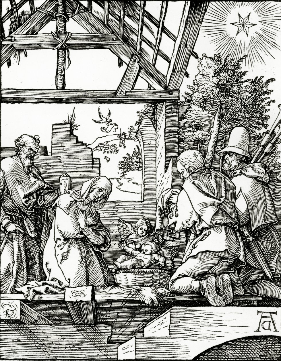 Nativity, fra den lille lidenskapen, 1510 av Albrecht Dürer