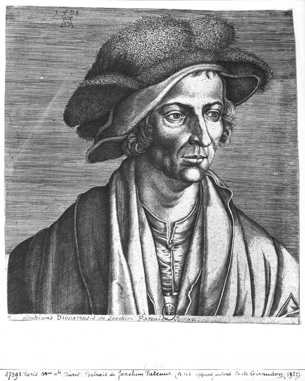 Portrett av Joachim Patinir, 1521 av Albrecht Dürer