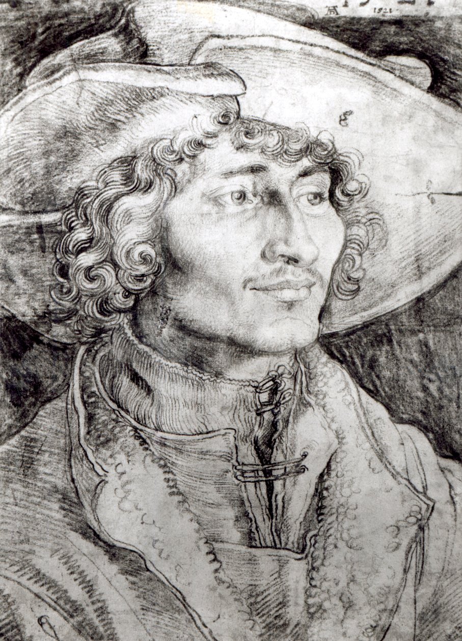 Portrett av en ukjent mann, 1521 av Albrecht Dürer