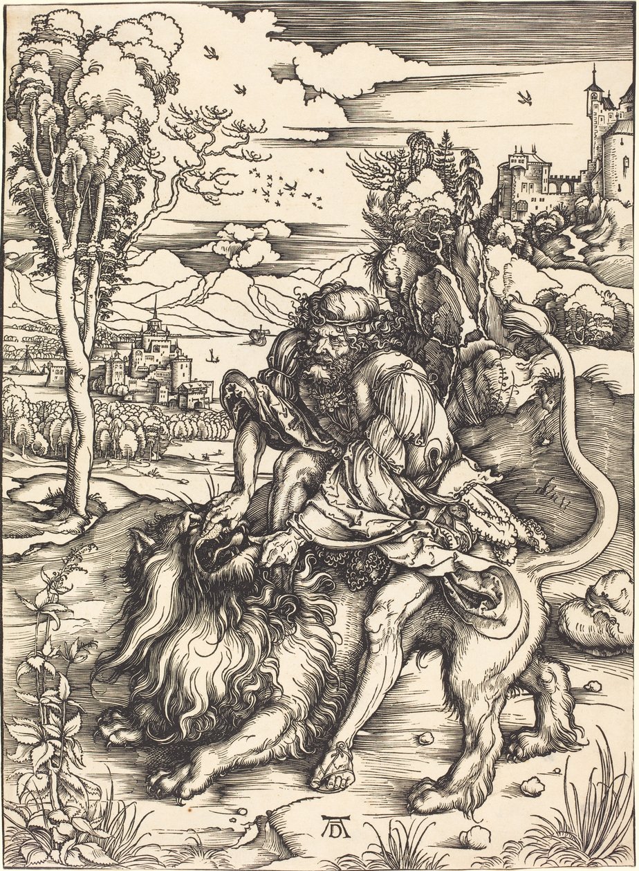 Samson kjemper med løven av Albrecht Dürer