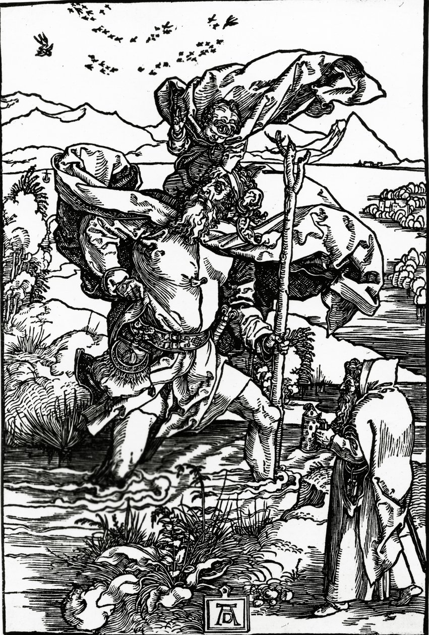 St. Christopher med fugleflukt, ca. 1503-4 av Albrecht Dürer