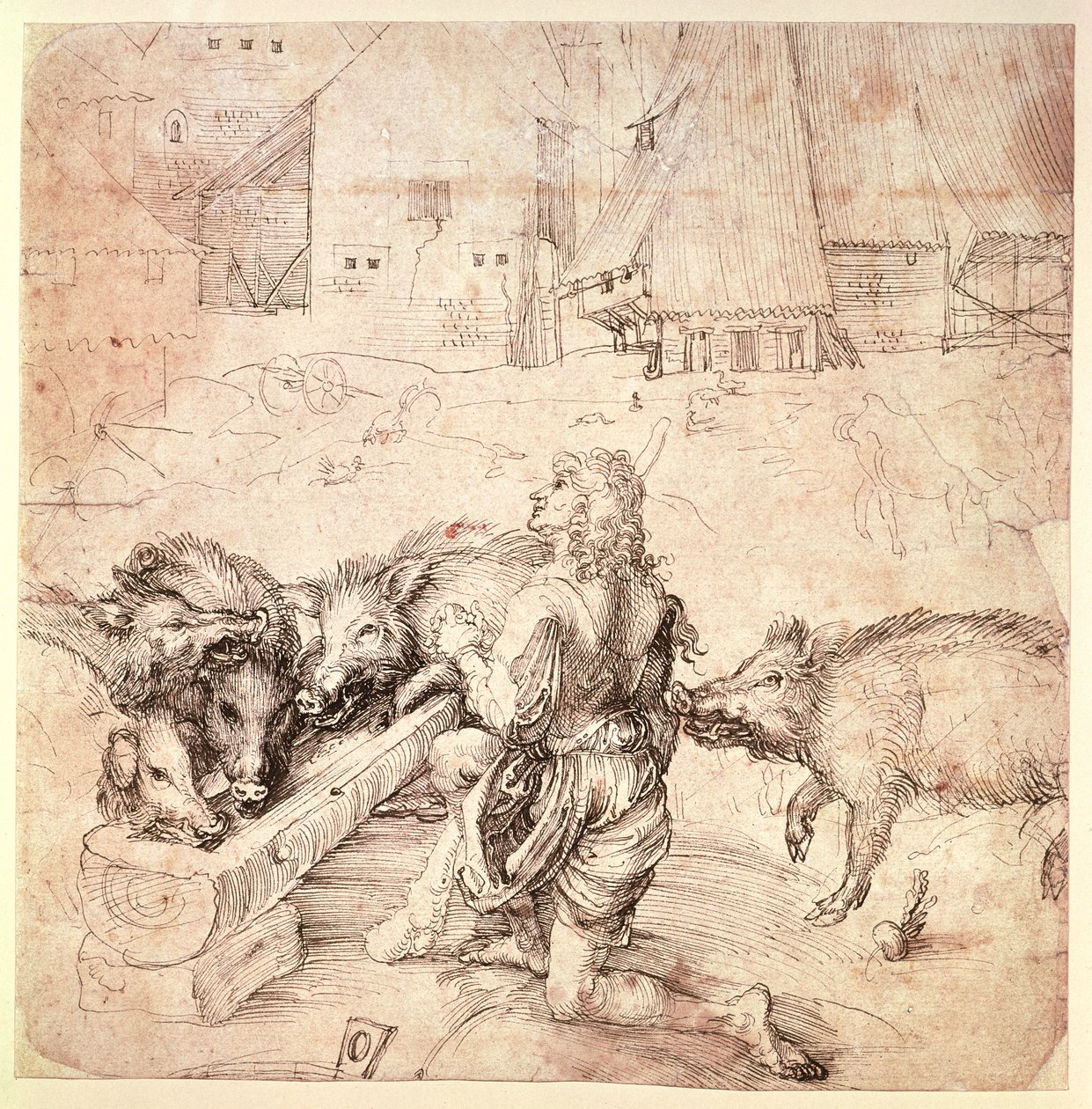 Studie for en gravering av den fortapte sønn av Albrecht Dürer