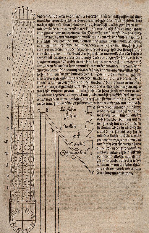 Kolonne med spiraldekorasjon av Albrecht Dürer