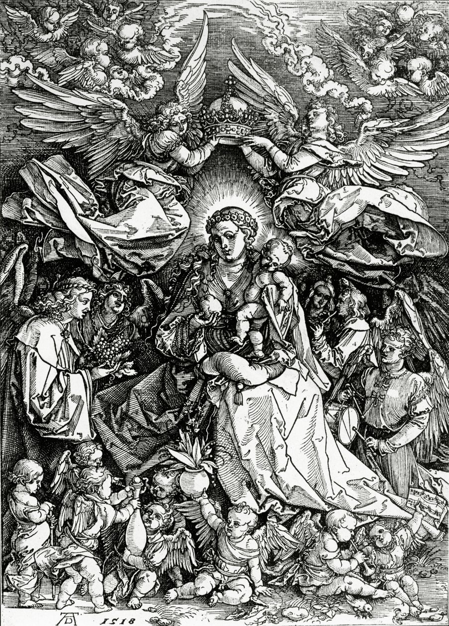 Kroningen av jomfruen og barnet, 1518 av Albrecht Dürer