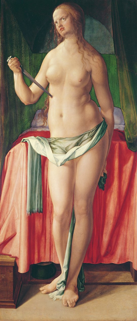 Lucretias død, 1518 av Albrecht Dürer