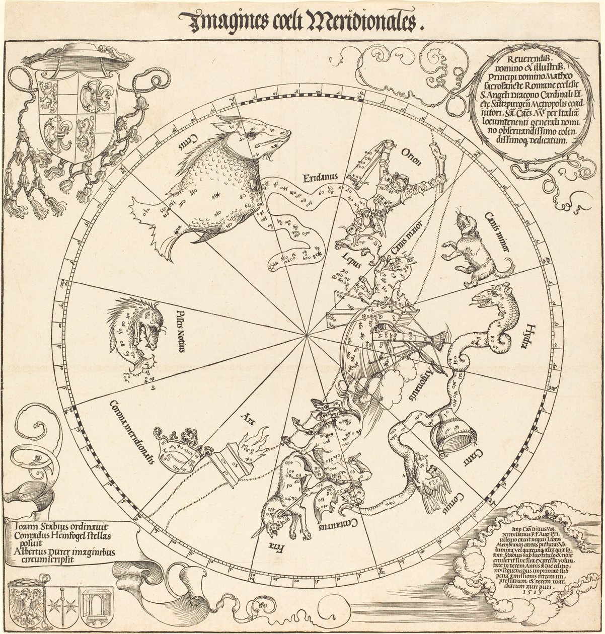 Den sørlige himmelske halvkule av Albrecht Dürer