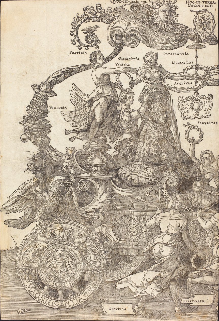 The Triumphal Chariot of Maximilian I (The Great Triumphal Car) [plate 1 av 8] av Albrecht Dürer