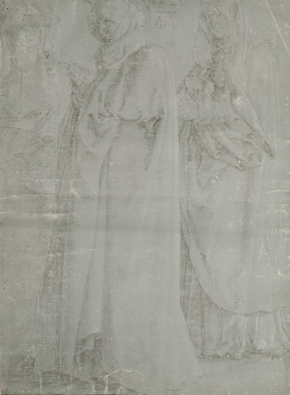 Jomfruen og to kvinnelige hellige, 1521 av Albrecht Dürer