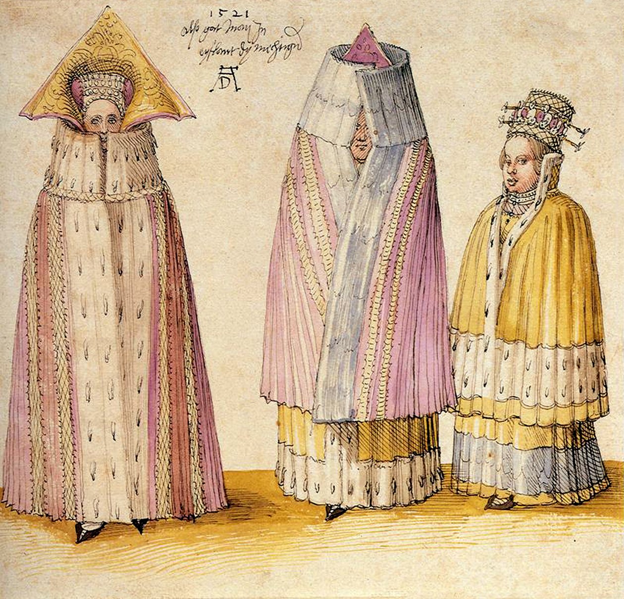 Three Mighty Ladies fra Livonia av Albrecht Dürer
