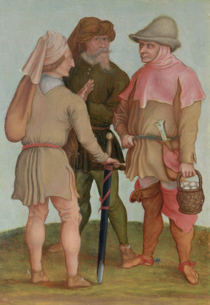 Tre bønder, 1500- eller 1600-tallet av Albrecht Dürer