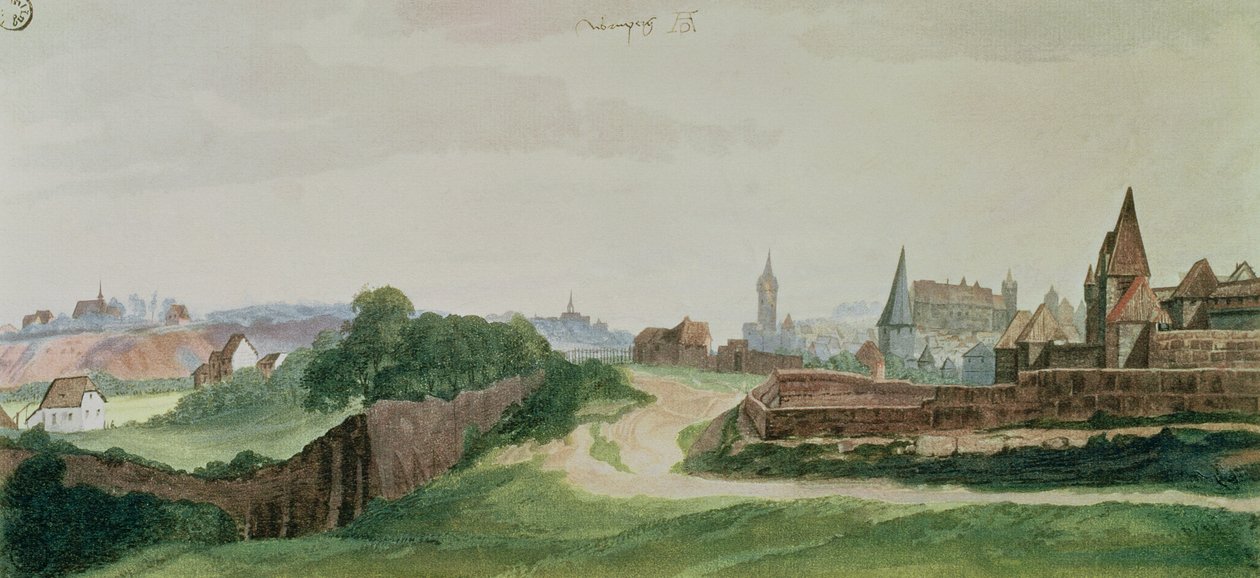 Utsikt over Nürnberg, 1496-97 av Albrecht Dürer