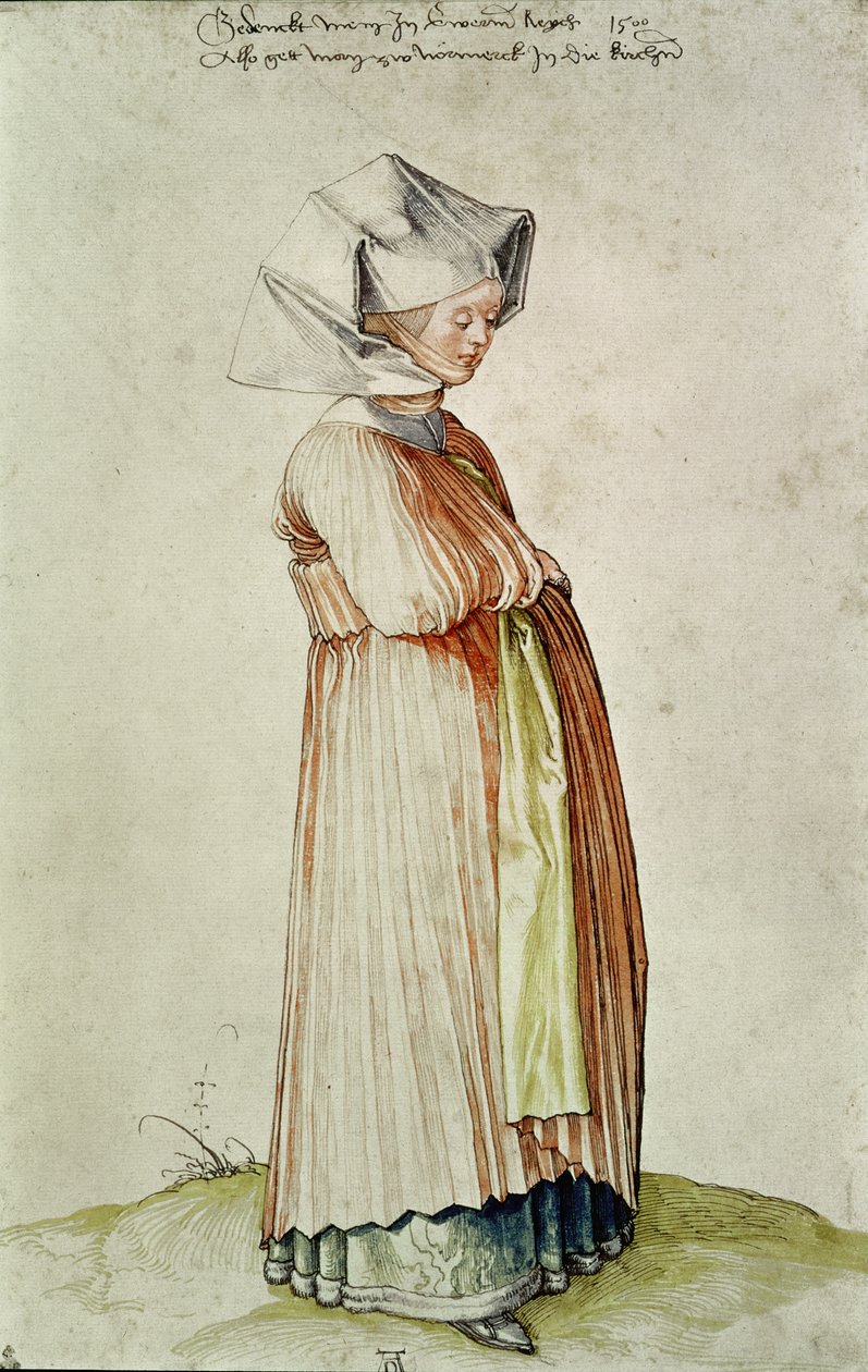Nürnberg kvinne, akvarell av Albrecht Dürer