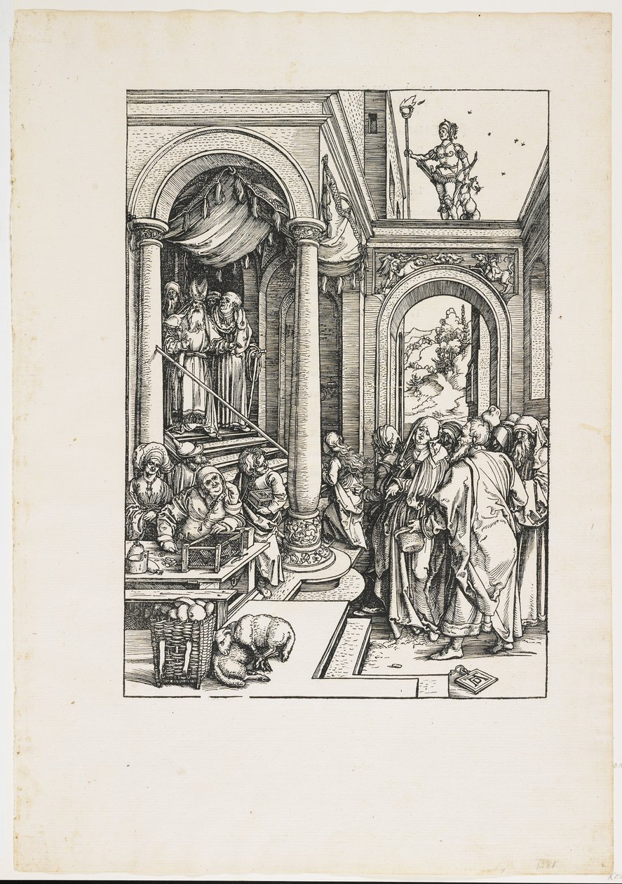 Presentasjon av jomfruen i tempelet, 1504-1505 (1511) av Albrecht Dürer