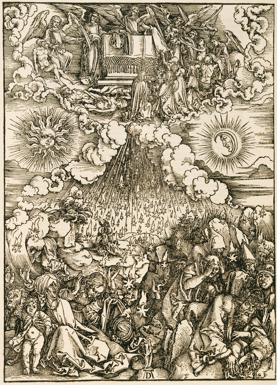 Åpningen av det sjette seglet, fra The Apocalypse of St. John, ca. 1496-98 av Albrecht Dürer