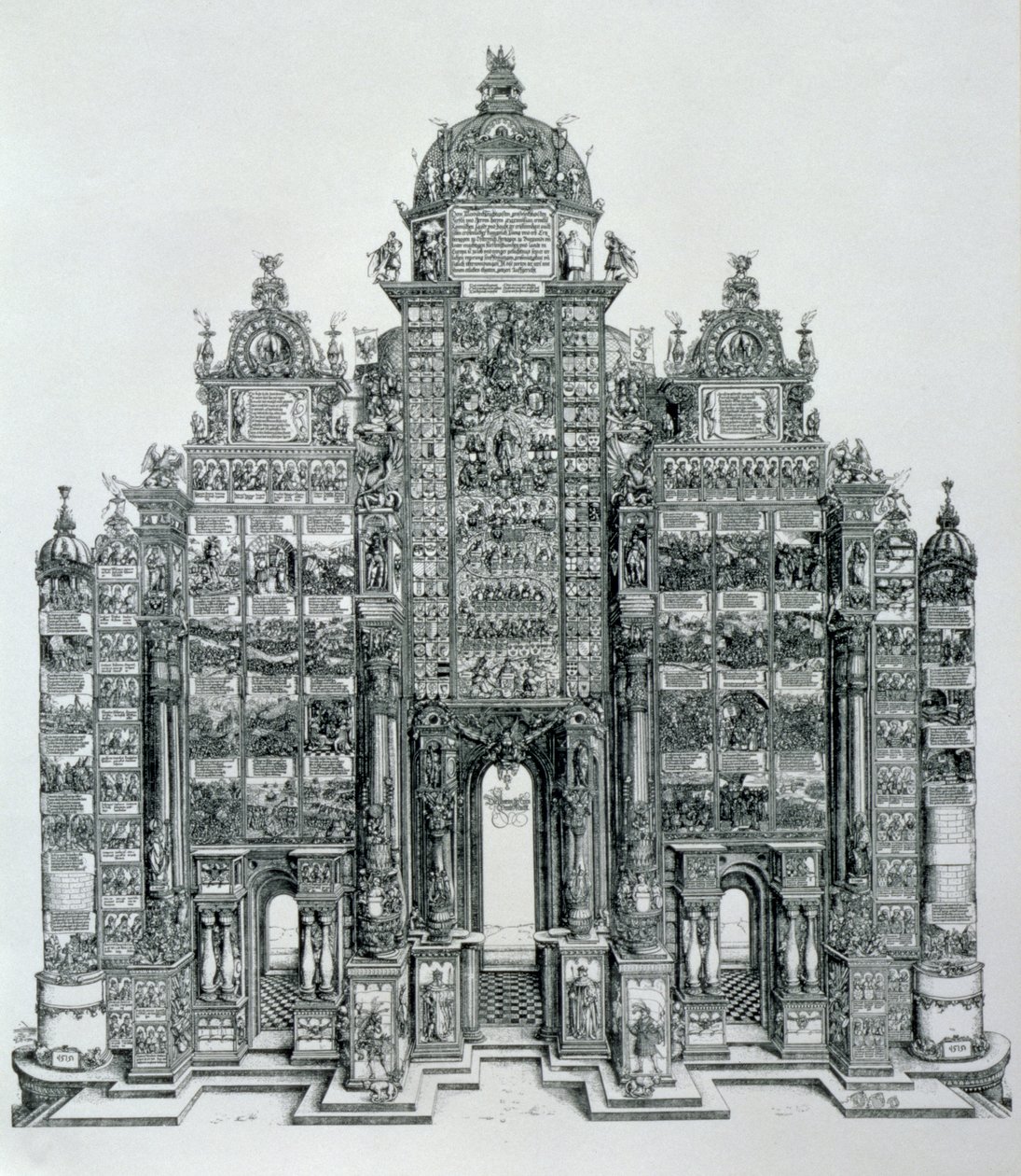 Triumfbuen til keiser Maximilian I av Tyskland (1459-1519), datert 1515, pub. 151718 av Albrecht Dürer