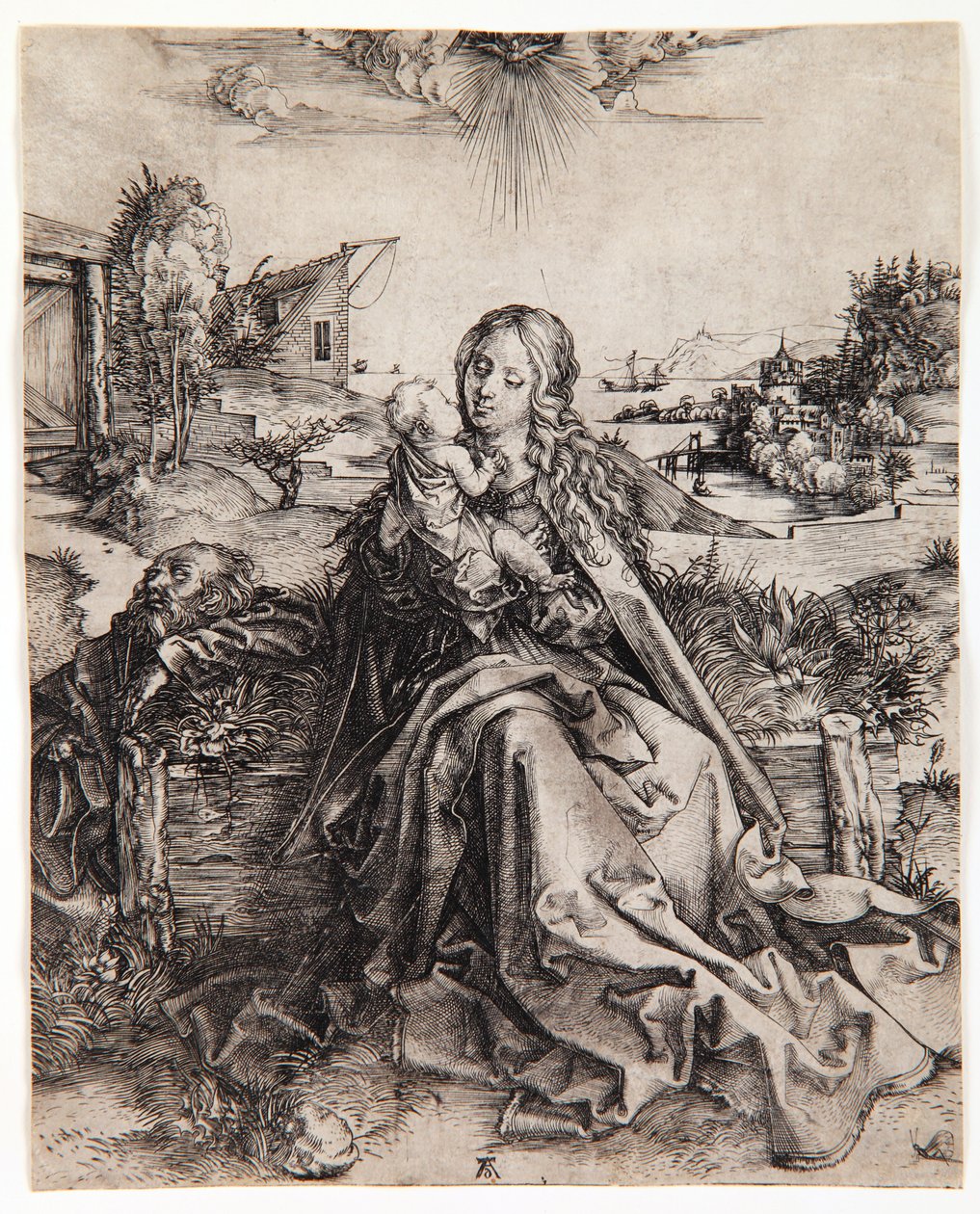 Jomfruen med sommerfuglen, ca. 1495 av Albrecht Dürer