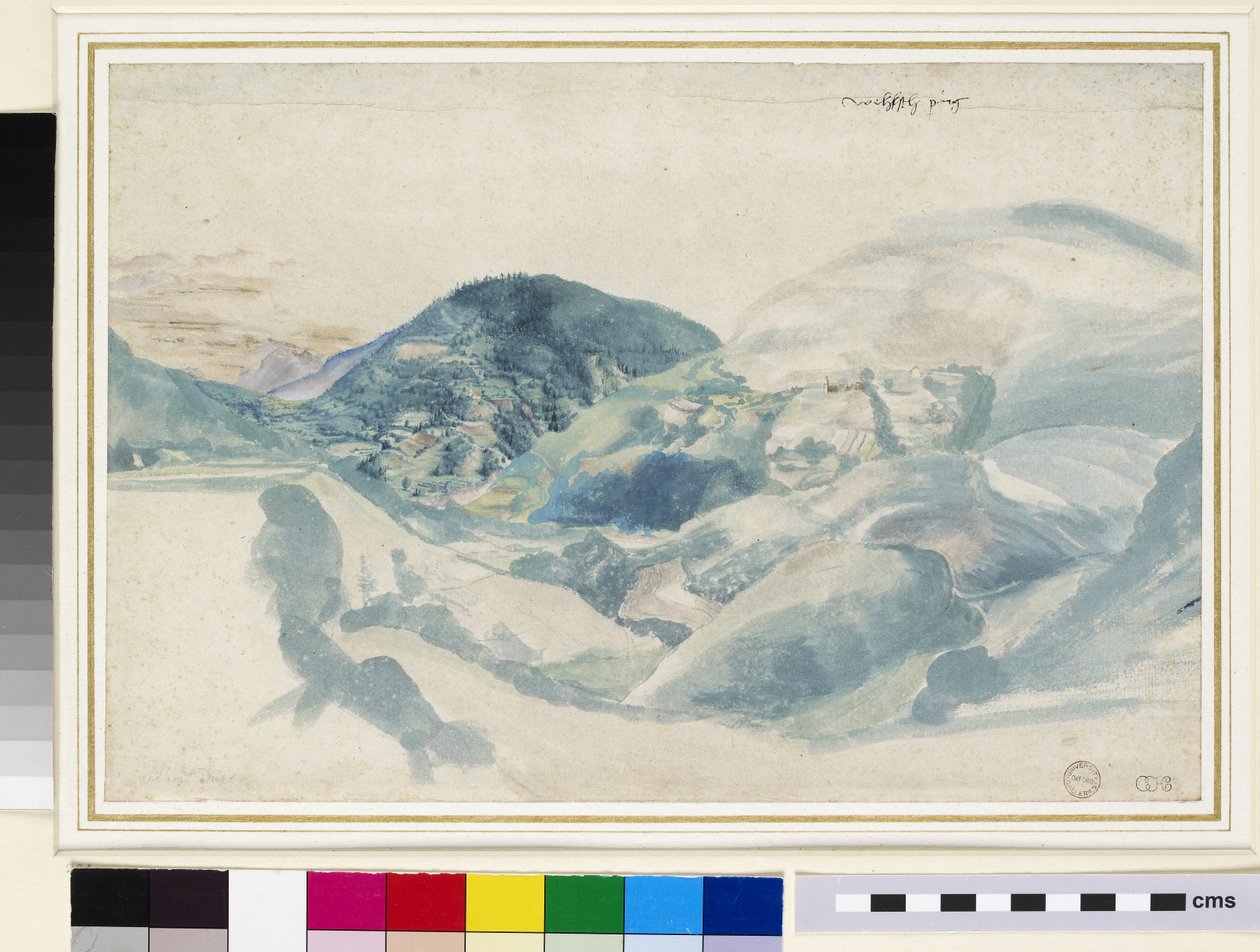 Utsikt over Val de Cembra (Wehlsch pirg), 1494 (pensel og wc på papir) av Albrecht Dürer