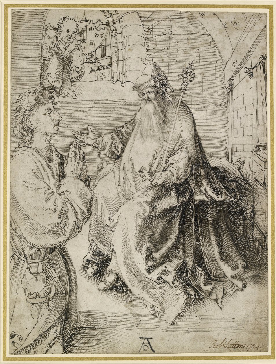 Ungdom som kneler foran en potens, 1400-tallet av Albrecht Dürer