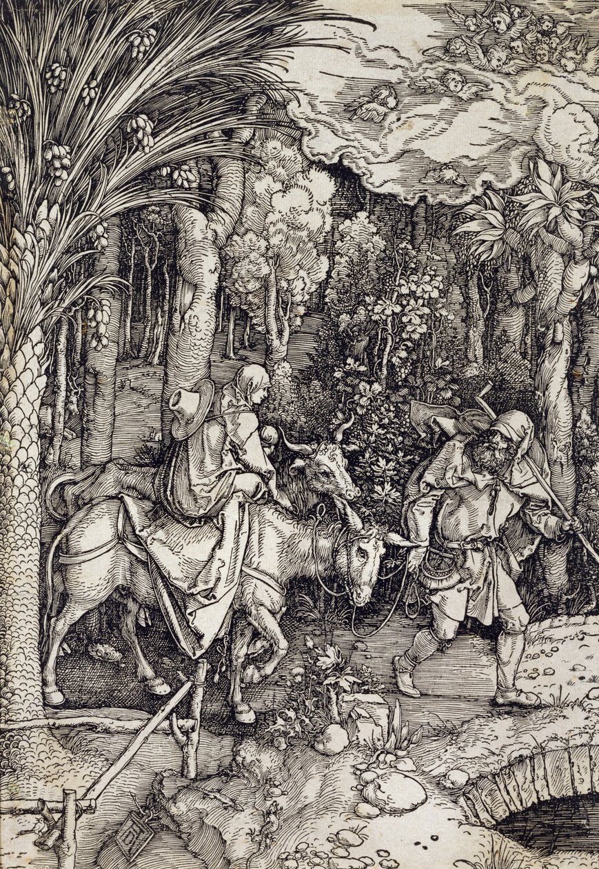 Flukten til Egypt, ca.1500 av Albrecht Dürer