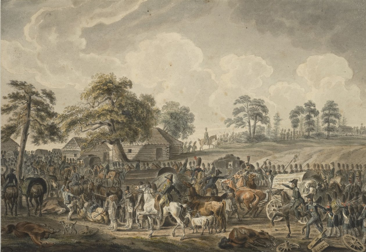 Den franske hæren krysset Daugava-elven 24. juli 1812, midten av 1820-årene av Albrecht Adam