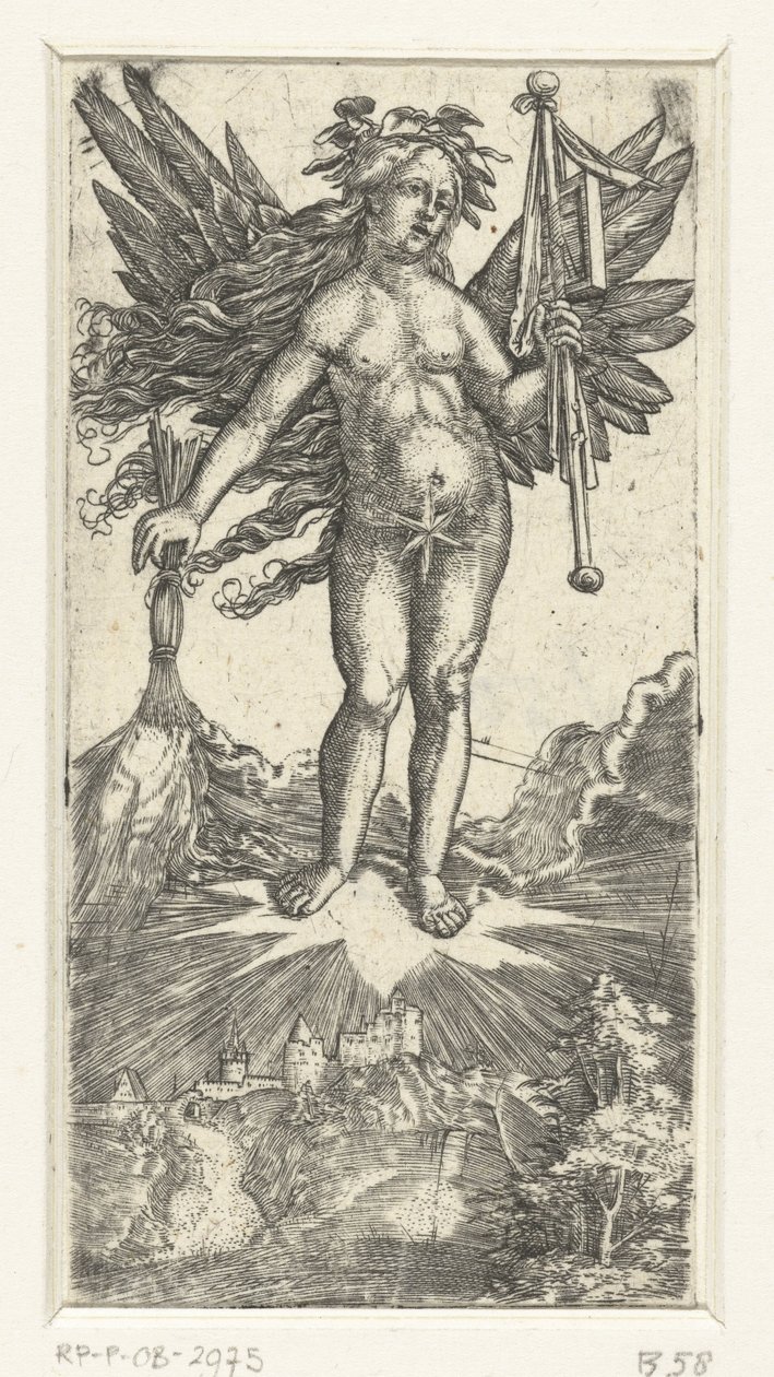Allegorisk kvinneskikkelse med vinger av Albrecht Altdorfer