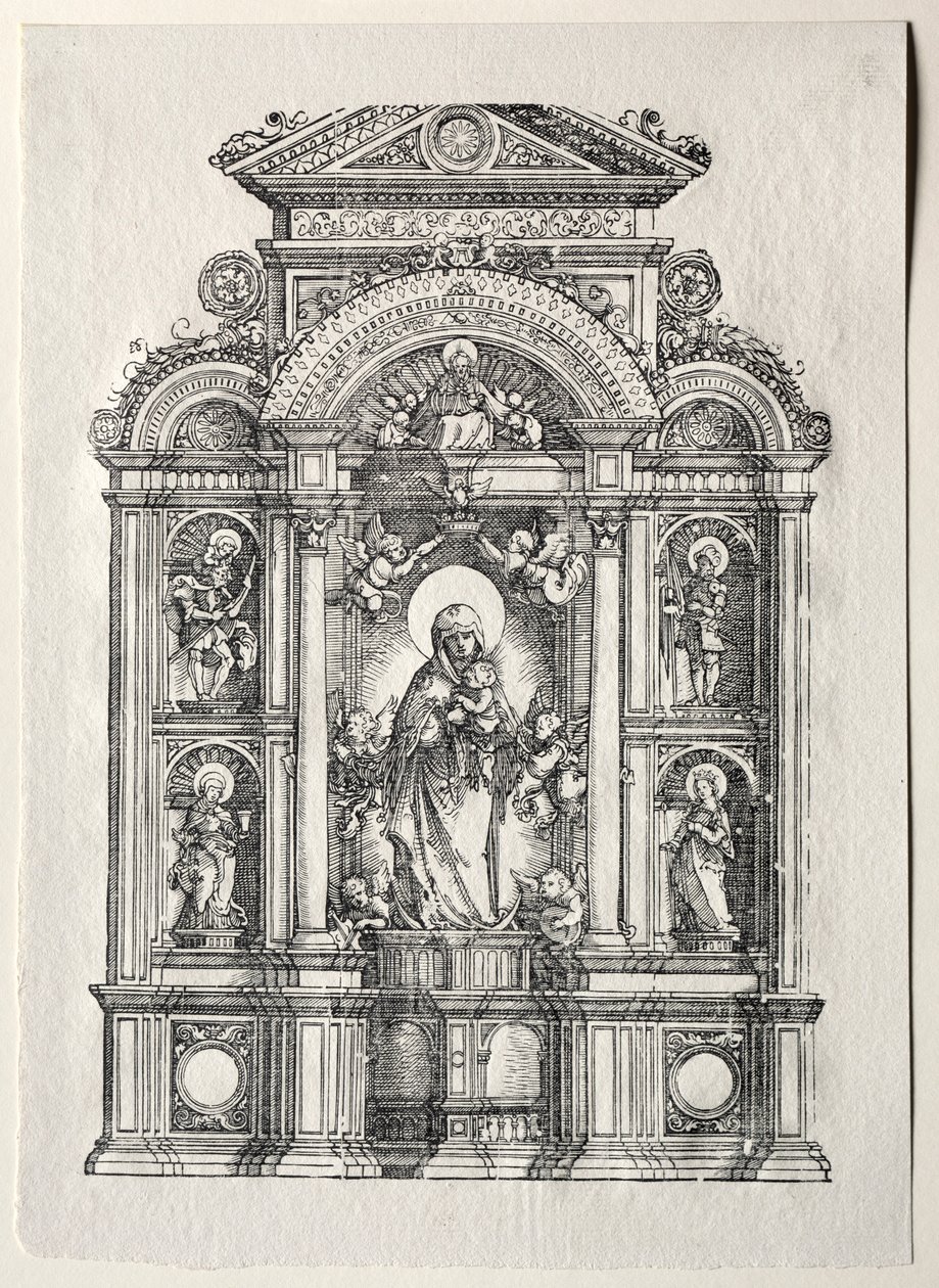 Alter med den vakre Maria av Regensburg, 1520. av Albrecht Altdorfer