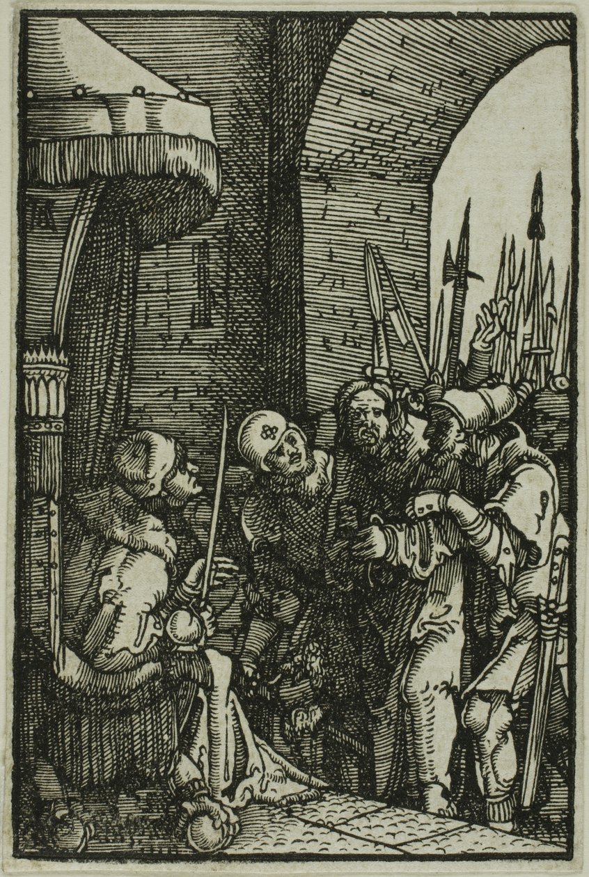 Kristus før Pilatus, fra Menneskets syndefall og forløsning av Albrecht Altdorfer