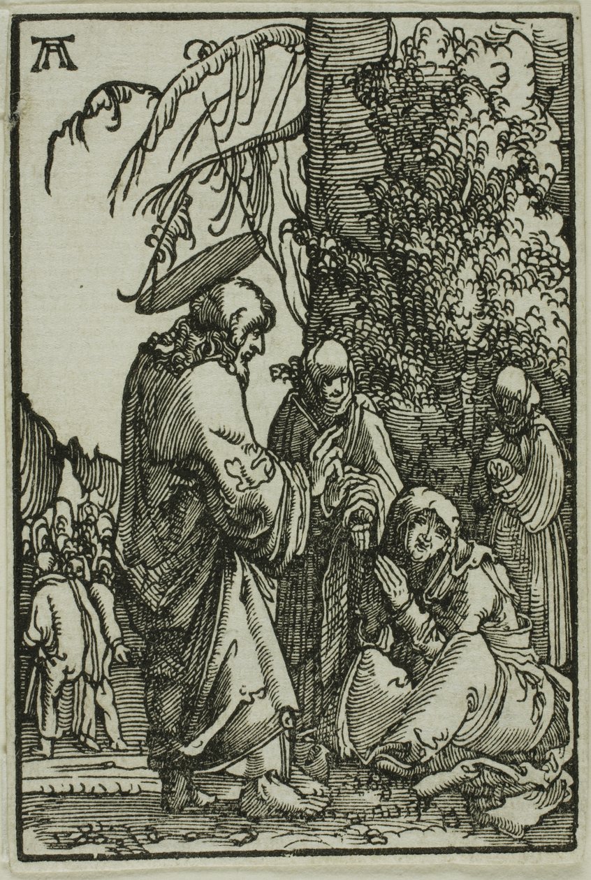 Kristus tar avskjed med sin mor, fra menneskets syndefall og forløsning av Albrecht Altdorfer