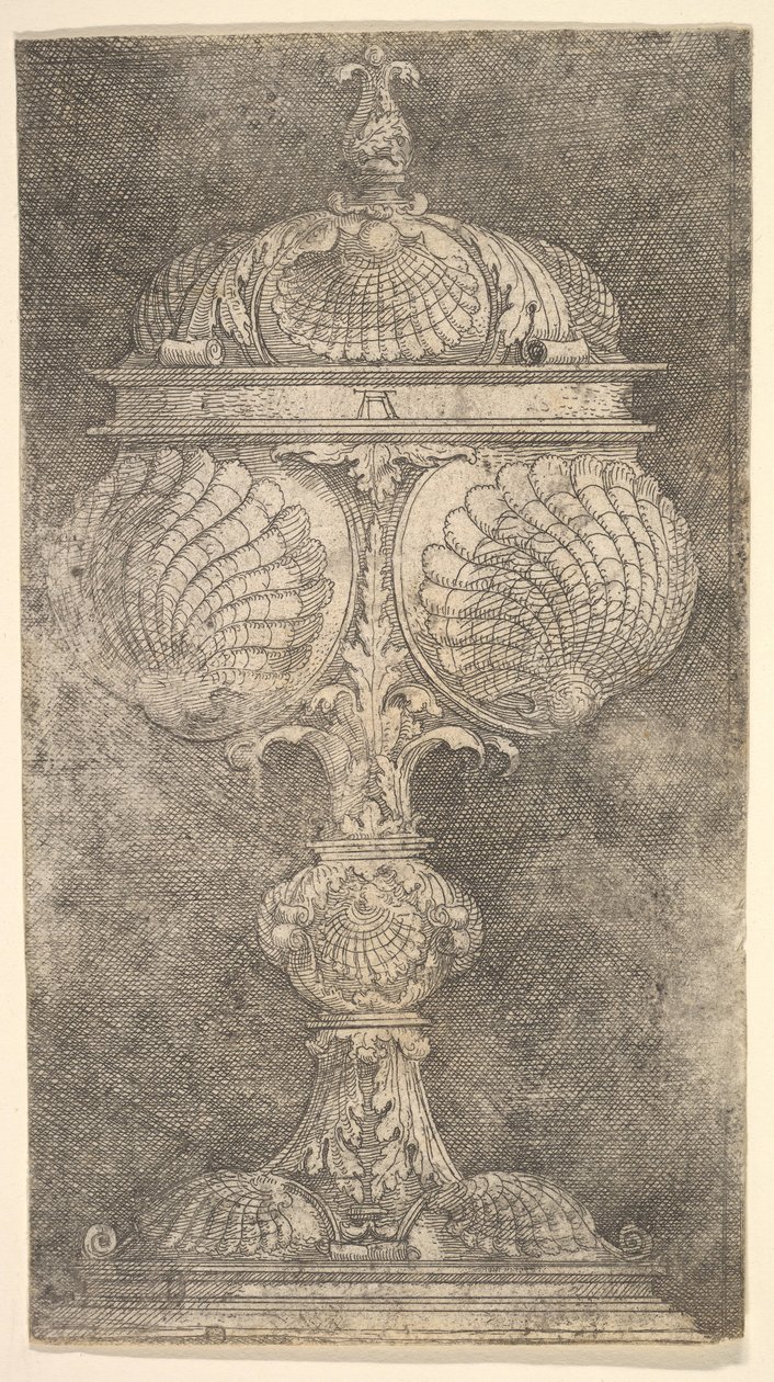 Dekket beger med skjell.n.d. av Albrecht Altdorfer