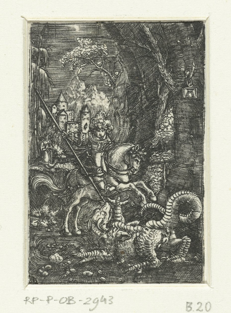 Saint George dreper dragen av Albrecht Altdorfer