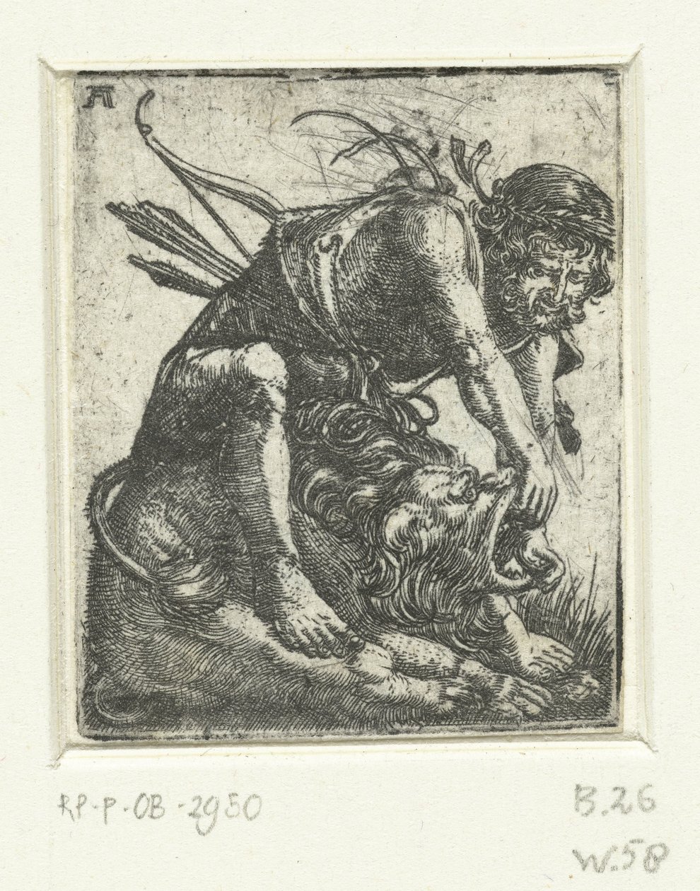Hercules dreper Nemean-løven av Albrecht Altdorfer