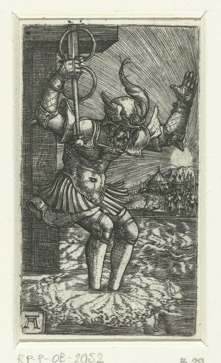 Horatius Cocles hopper inn i Tiberen av Albrecht Altdorfer