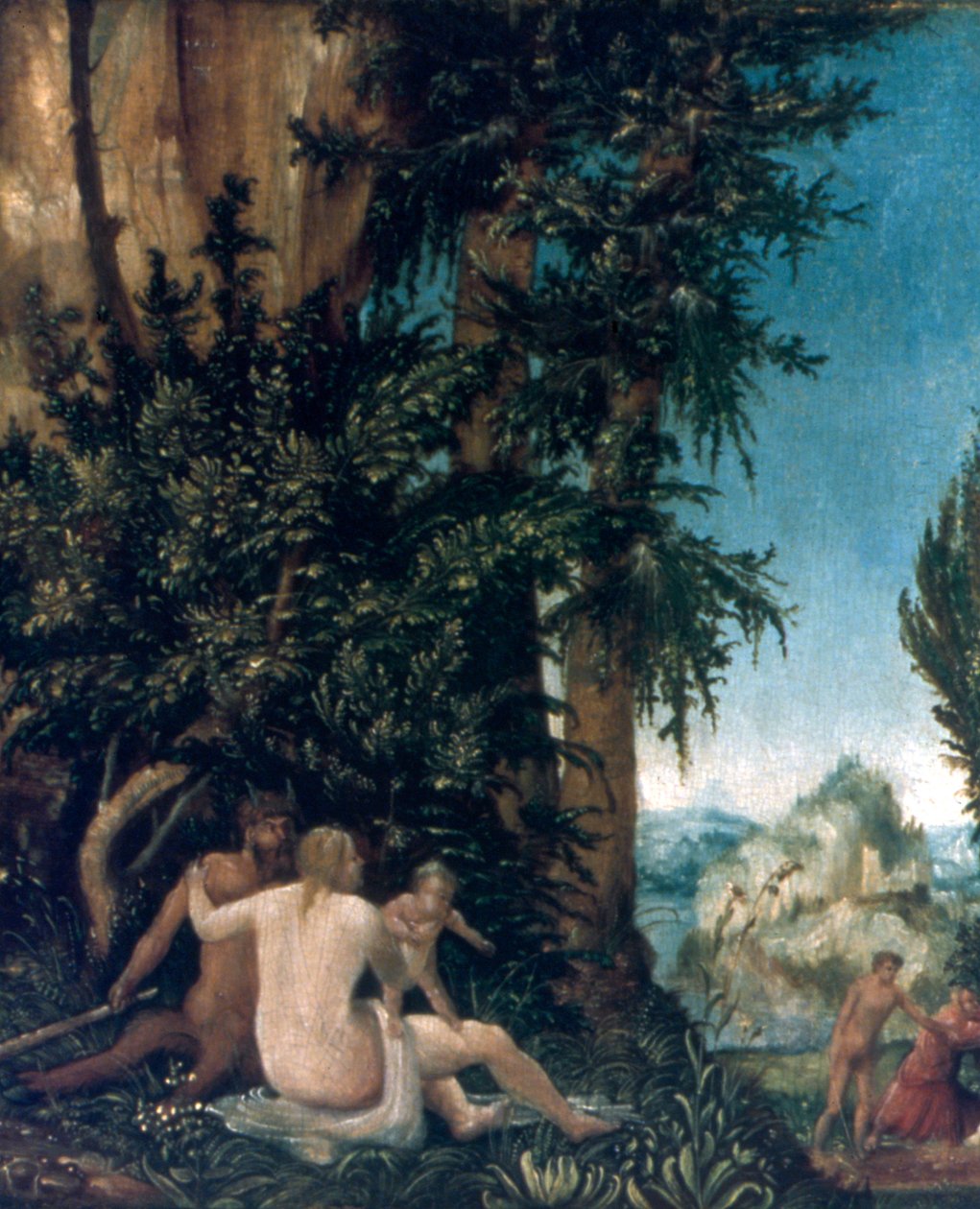 Landskap med familie av Satyrer, 1507 av Albrecht Altdorfer