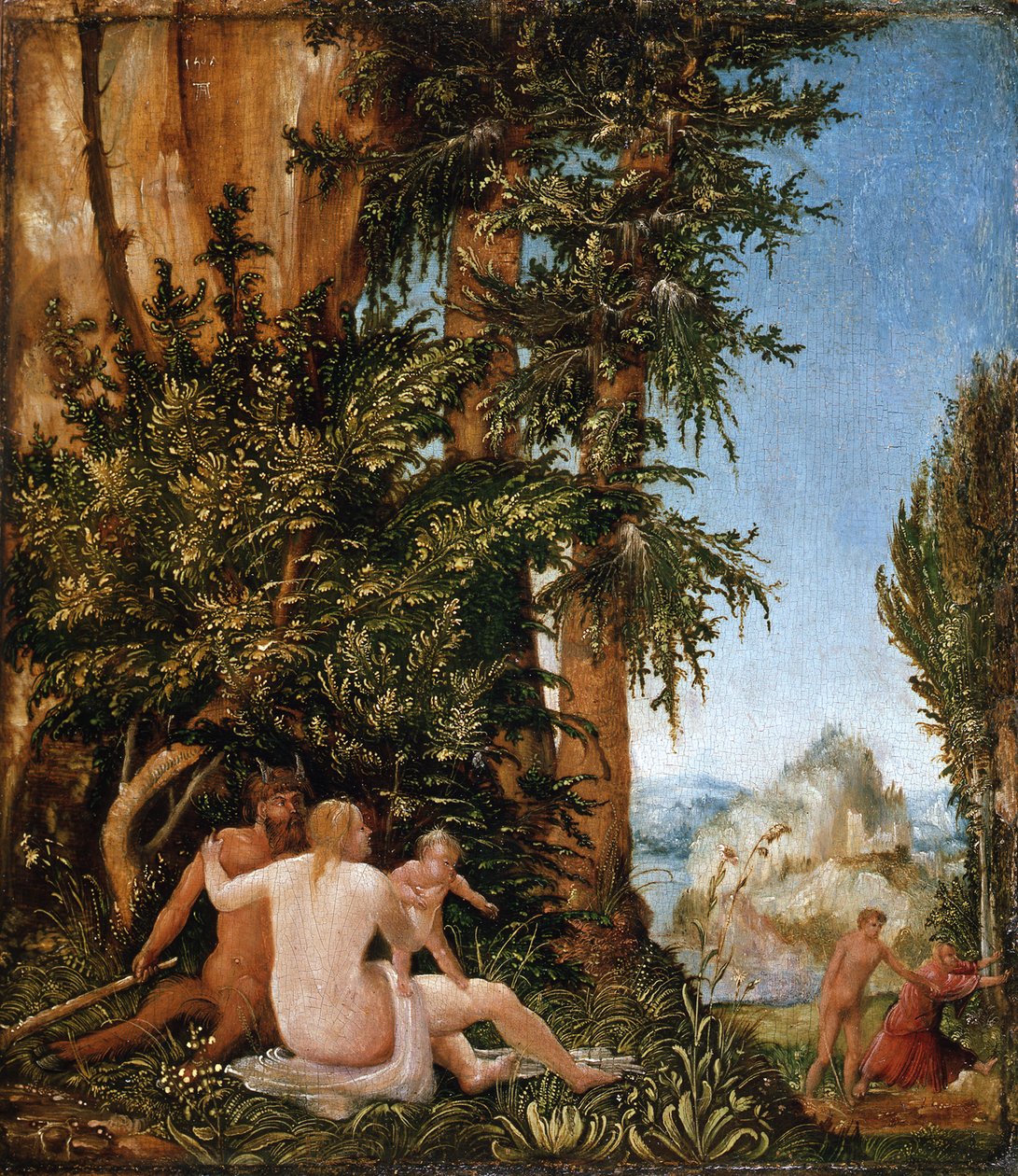 Landskap med en satyrfamilie av Albrecht Altdorfer