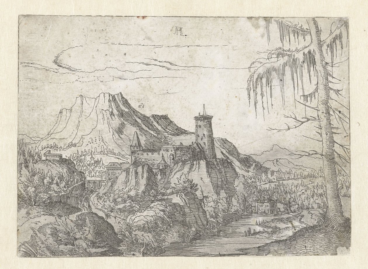 Landskap med stort slott av Albrecht Altdorfer