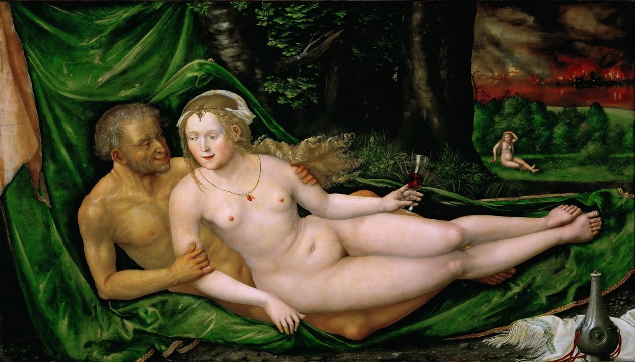 Lot og hans døtre, 1537 av Albrecht Altdorfer
