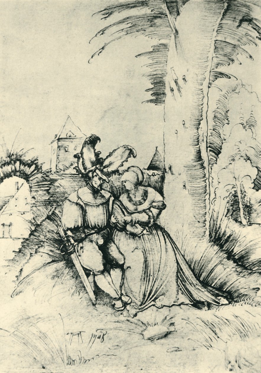Lovers, 1508, 1943. av Albrecht Altdorfer