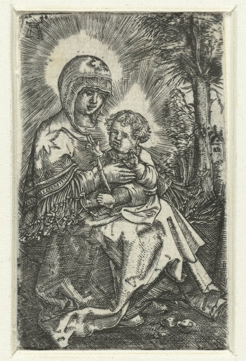 Maria møtte snill i landskapet Vakre Maria av Regensburg av Albrecht Altdorfer