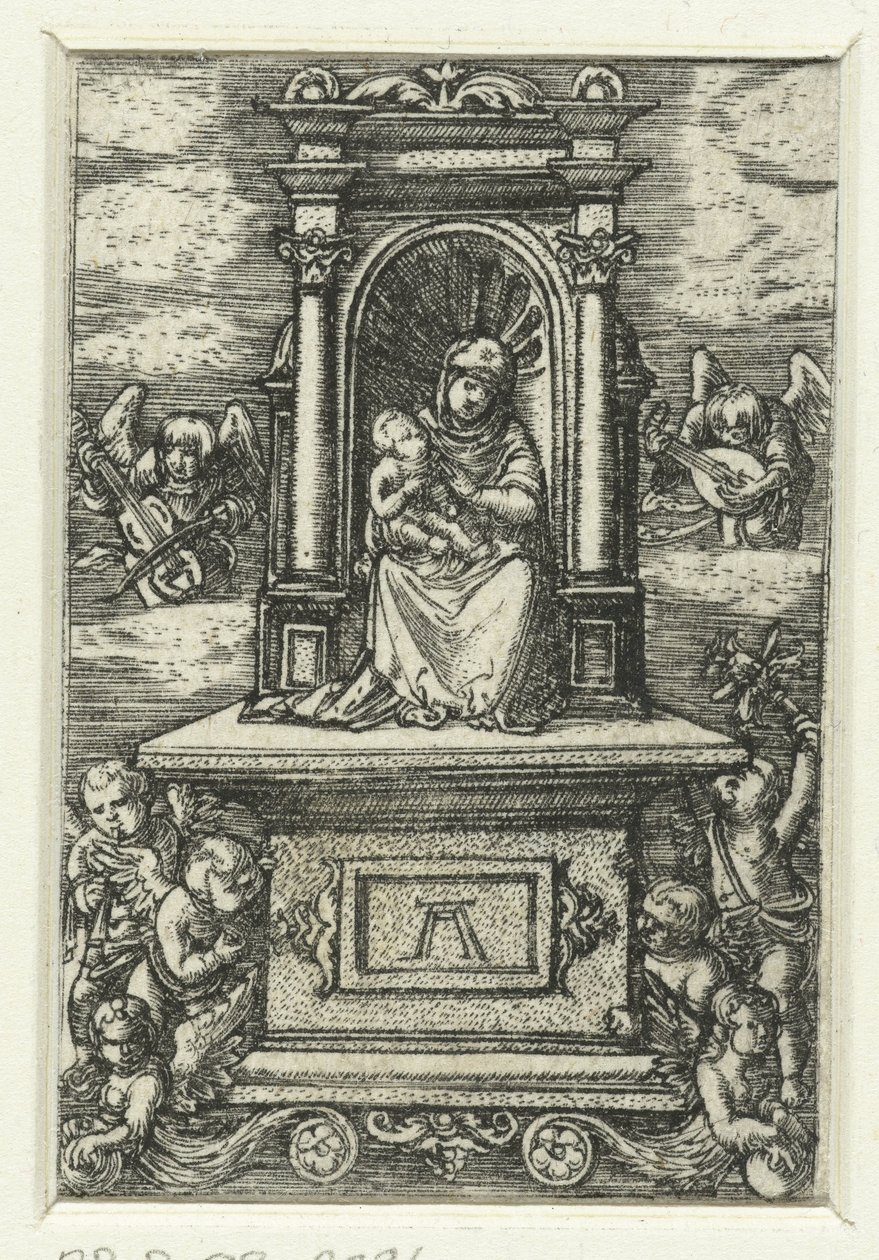 Mary med barn på en trone Vakre Maria von Regensburg av Albrecht Altdorfer