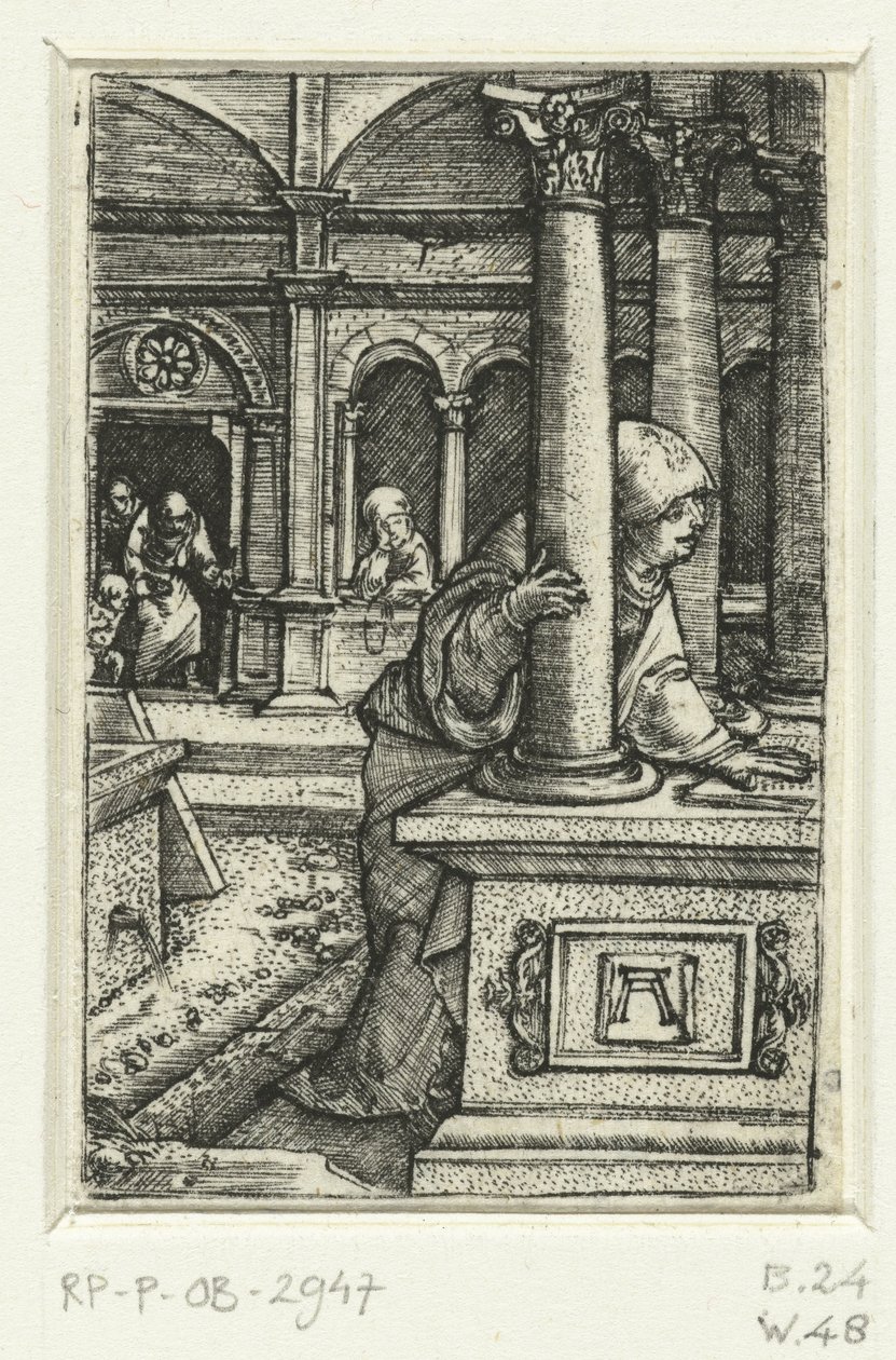 Mary leter etter sønnen sin i synagogen av Albrecht Altdorfer
