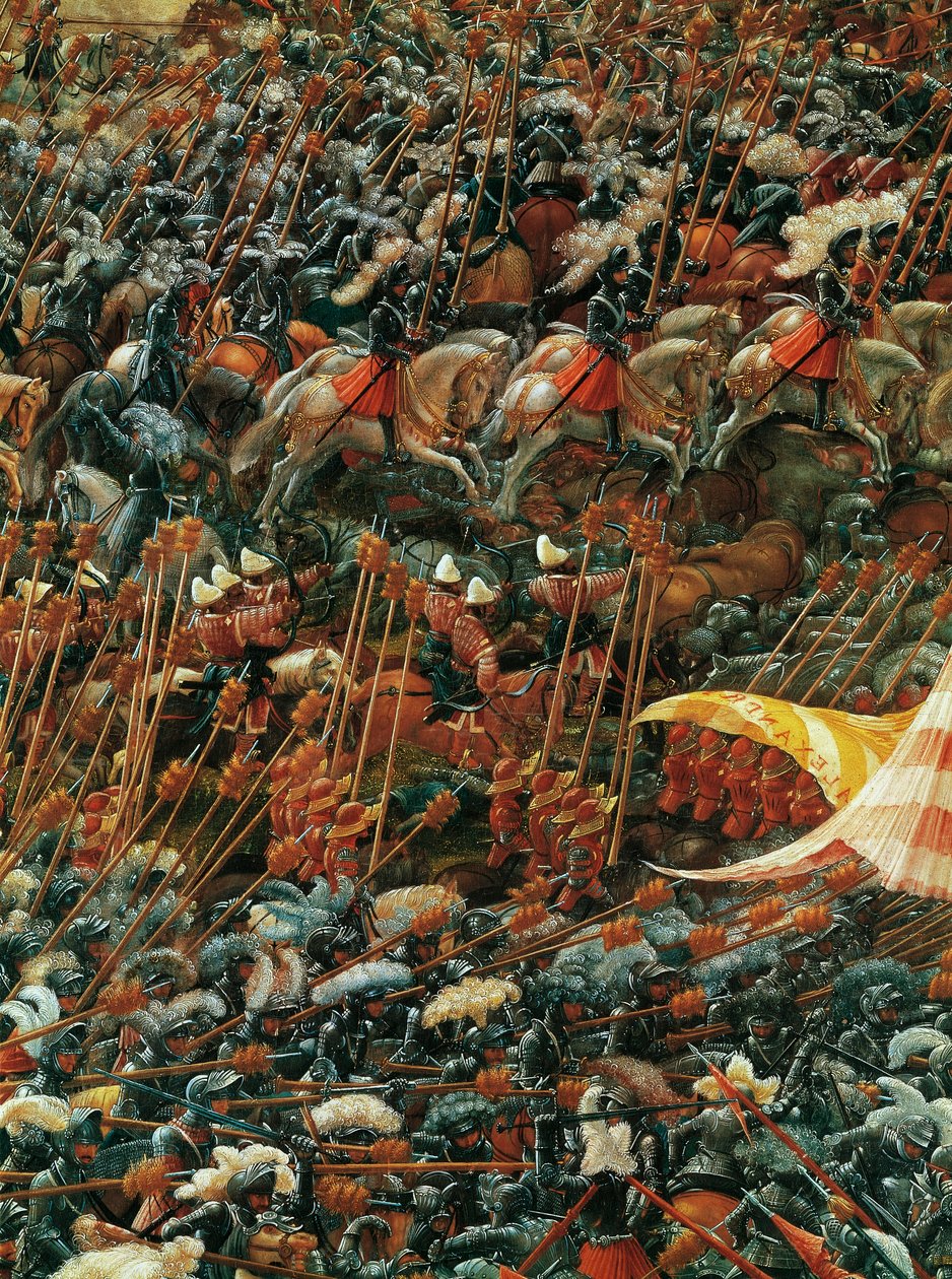 Motstående hærer, detalj fra slaget ved Alexander ved Issus av Albrecht Altdorfer