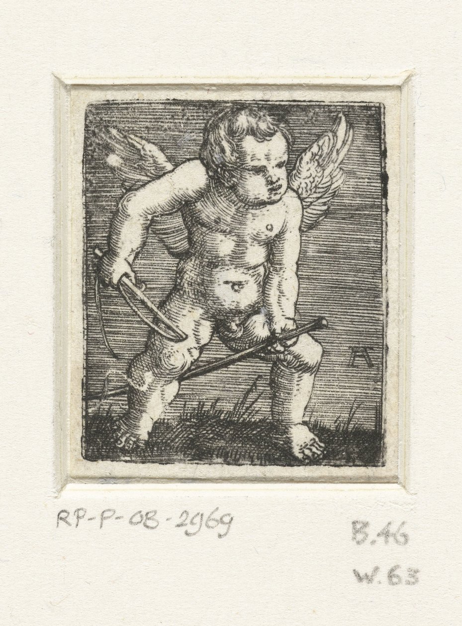 Putto med hobbyhest av Albrecht Altdorfer