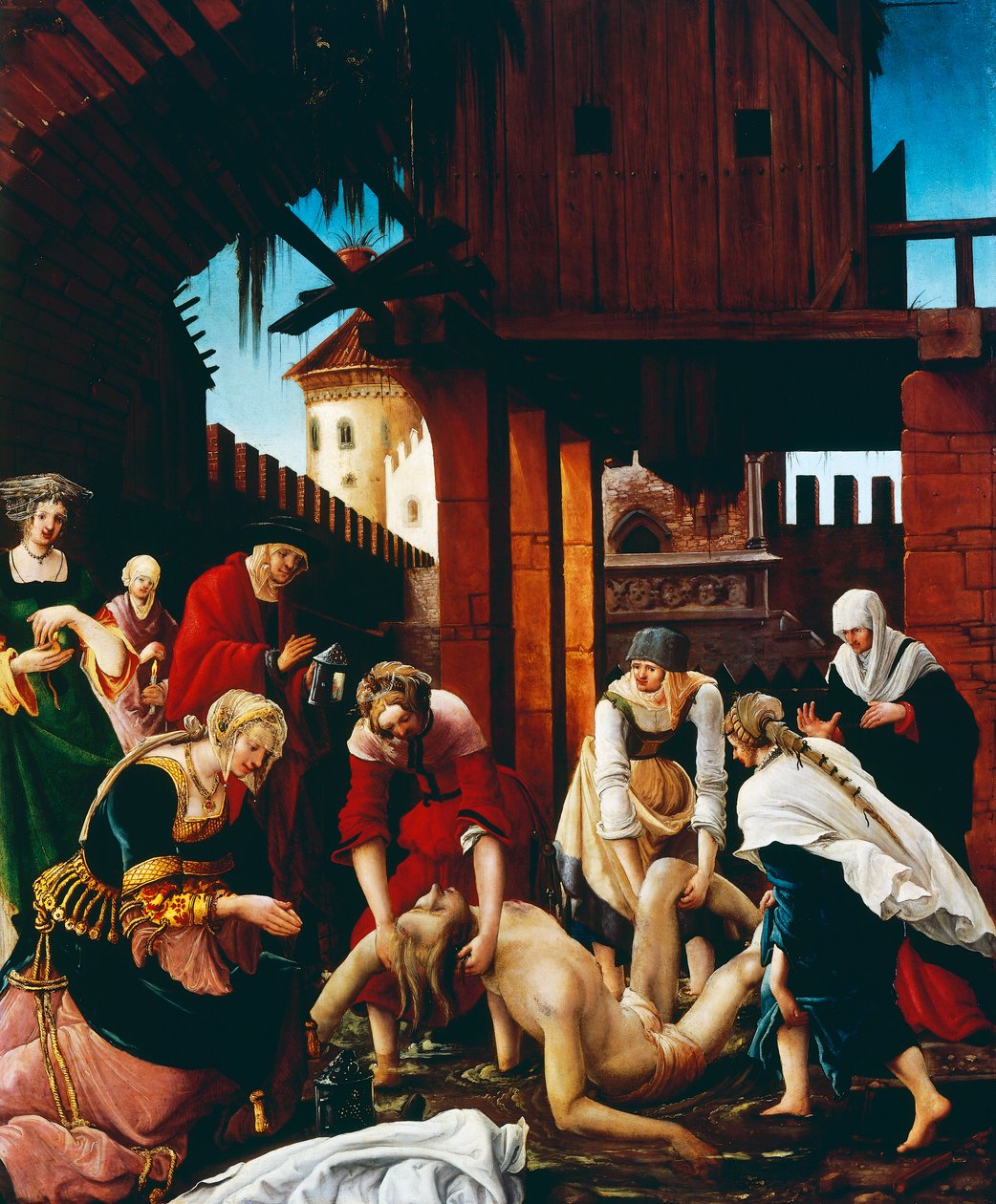 Gjenoppretting av kroppen til St. Sebastian, ca. 1510 av Albrecht Altdorfer