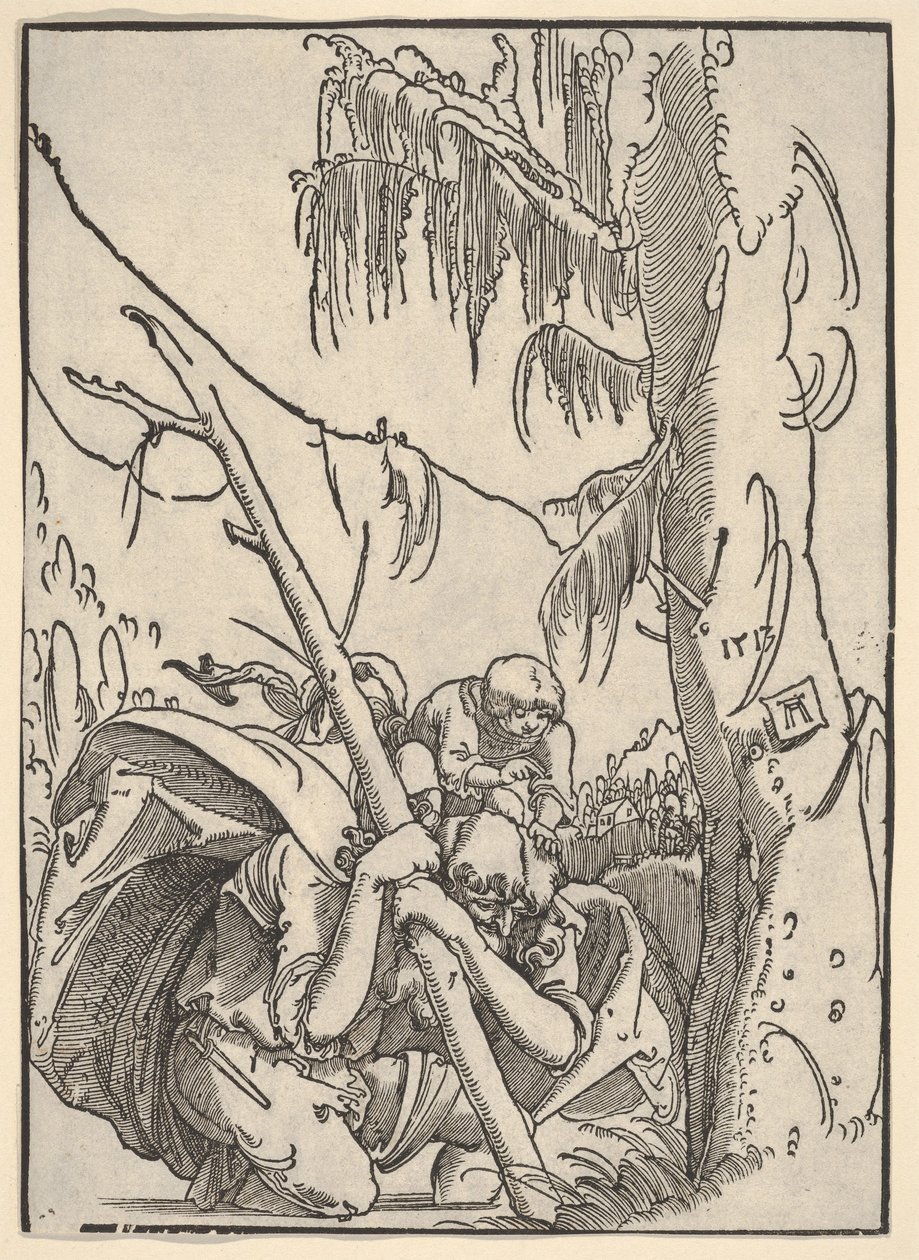 Sankt Kristoffer bærer Jesusbarnet av Albrecht Altdorfer