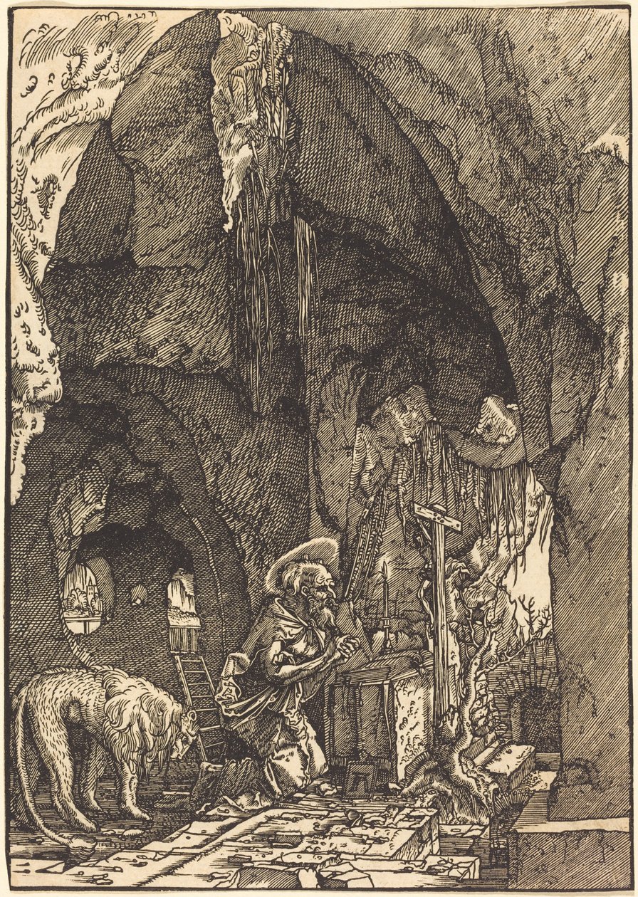 Sankt Hieronymus i en hule av Albrecht Altdorfer