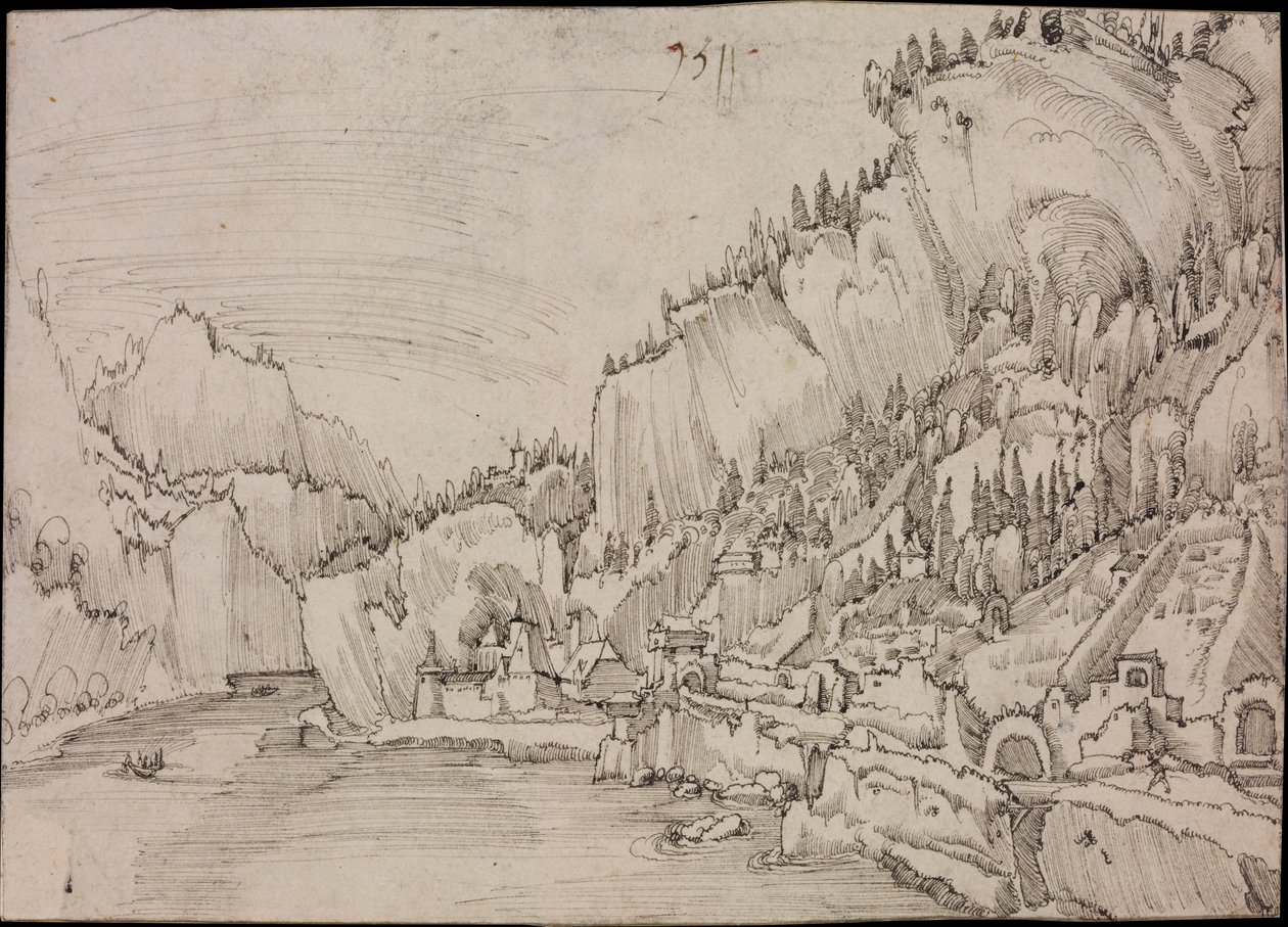 Sarmingstein ved Donau, 1511 av Albrecht Altdorfer