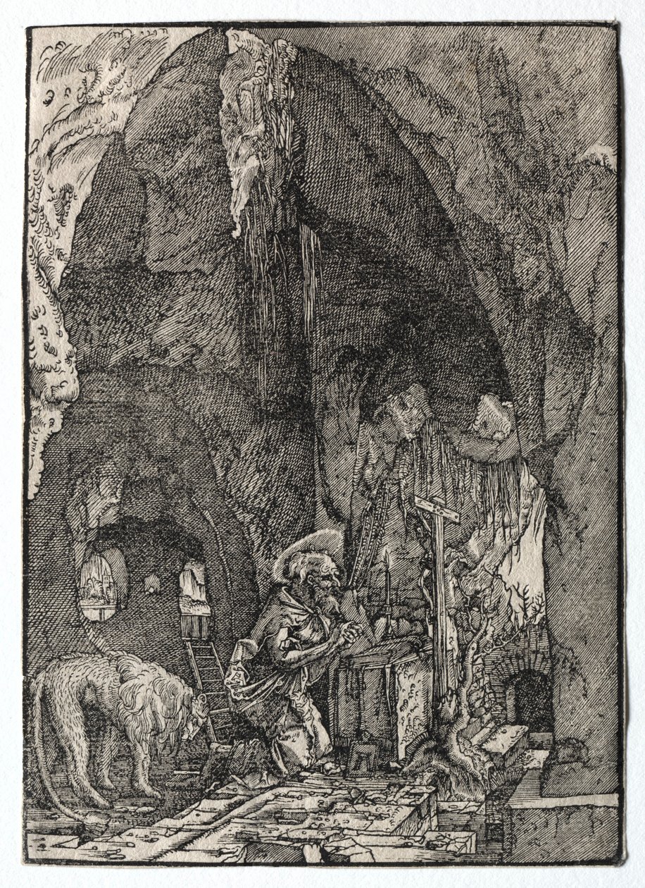St. Hieronymus i hulen, 1513-1515. av Albrecht Altdorfer