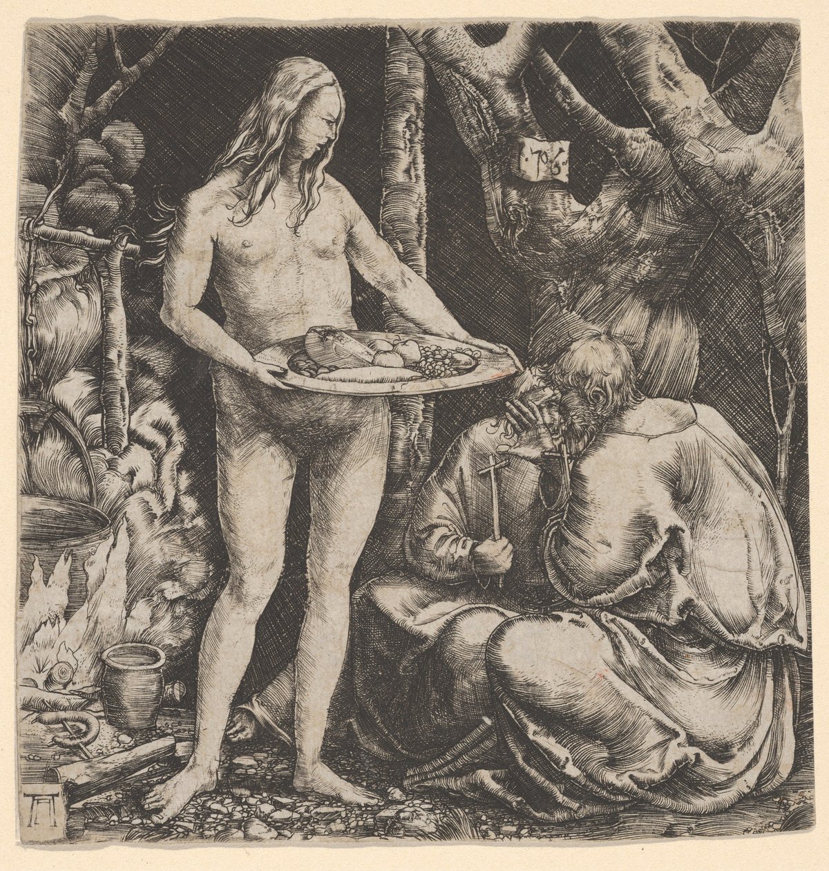 To eremitters fristelse av Albrecht Altdorfer